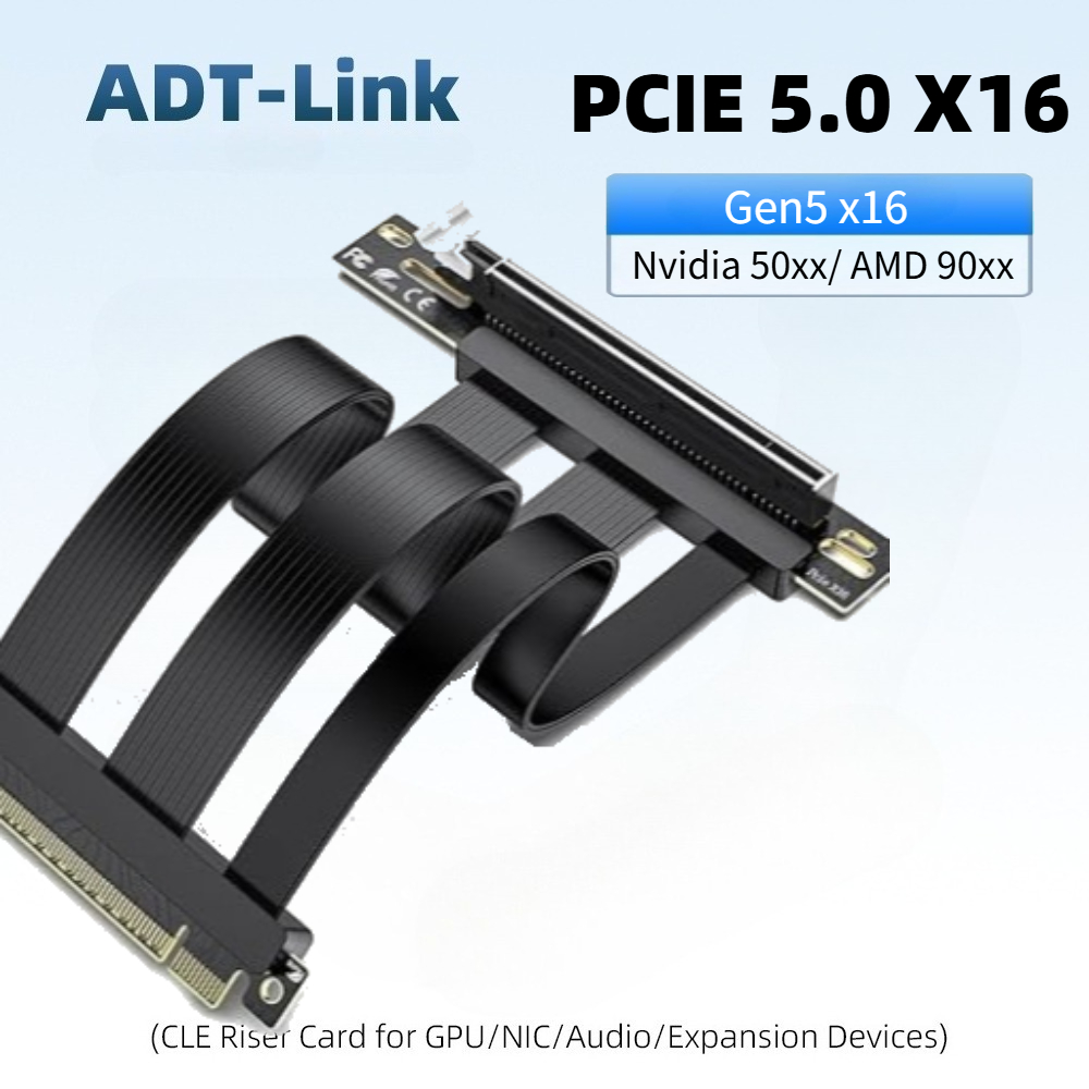 Pcie 4.0 X16 Riser Cable 90 Degree - Kabel Riser PCIE 5.0 x16, Sangat