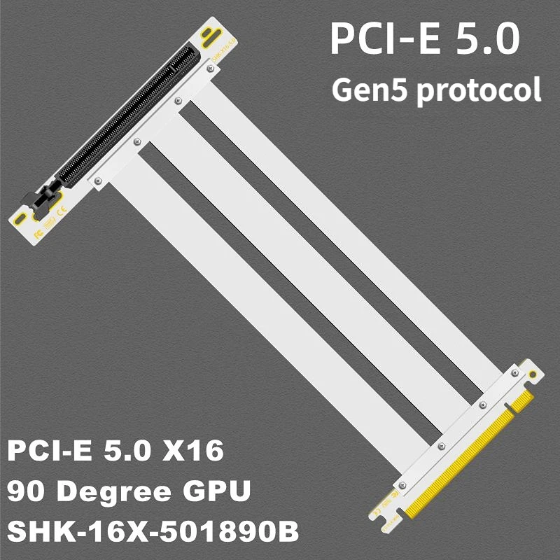 Kabel Riser PCIE 5.0 x16, Sang - Pcie 4.0 X16 Riser Cable 90 Degree ulasan dan harga