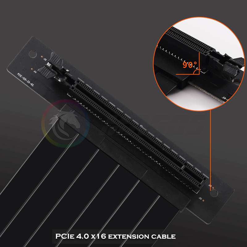 PCIE 4.0 X16 kabel Riser kartu - Pcie 4.0 X16 Riser Cable 90 Degree ulasan dan harga