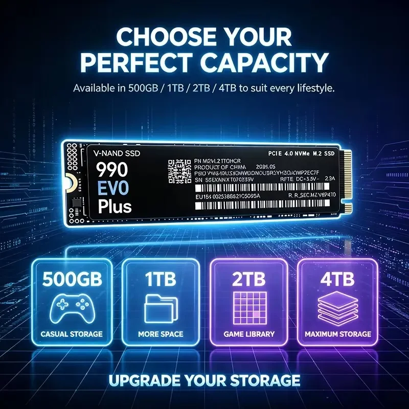 BARU 990 EVO Plus M.2 2280 NVM - M.2 Nvme 4Tb Pcie 4.0 Ssd ulasan dan harga