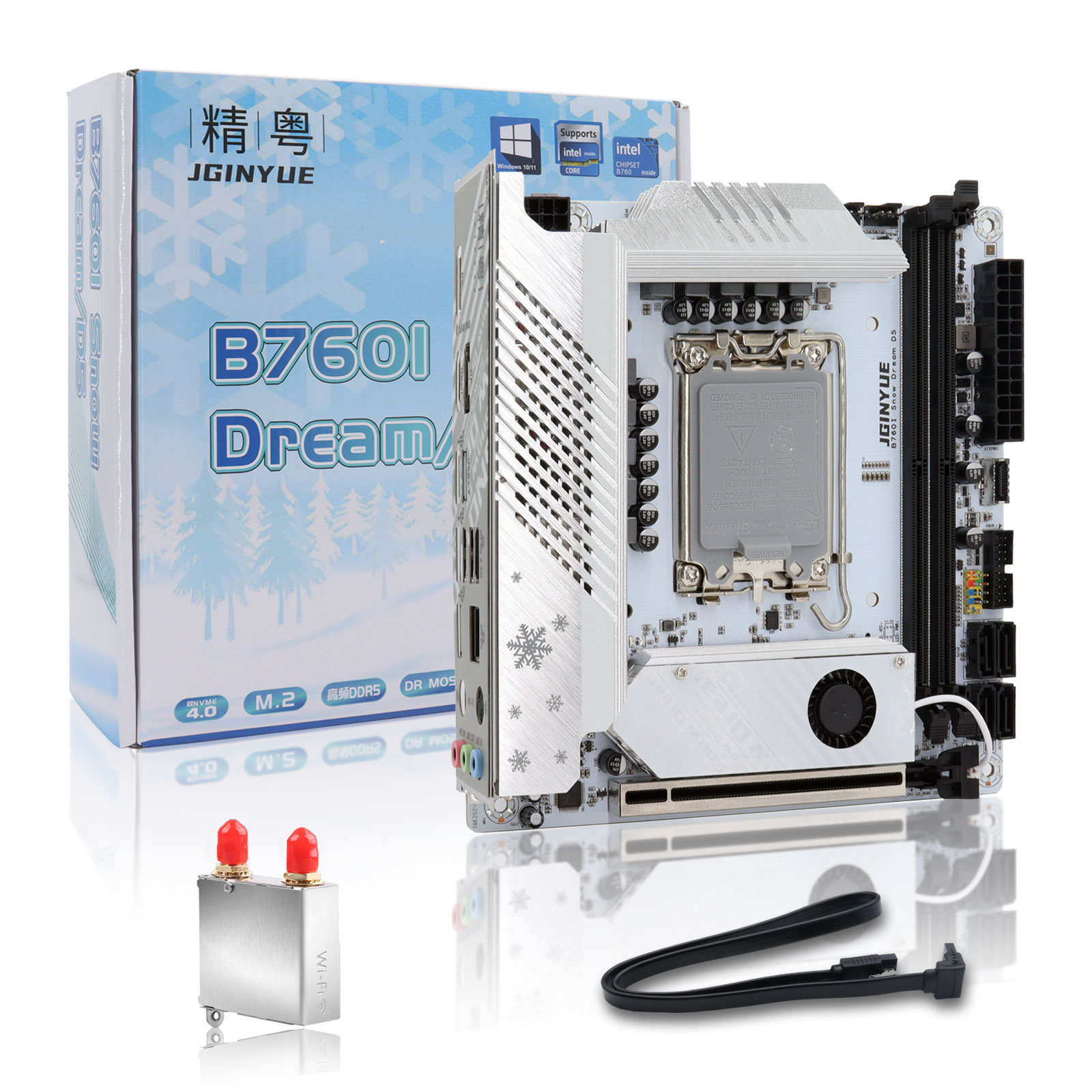JGINYUE B760i DDR5 Mini Itx Ko - Lga 1700 Ddr5 Itx Motherboard ulasan dan harga