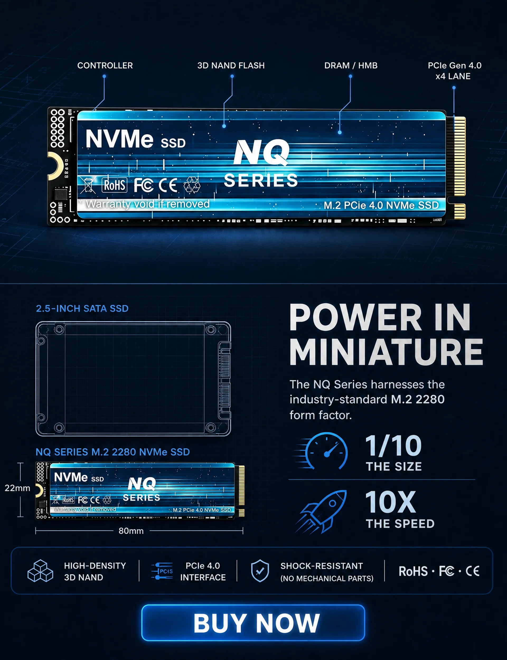 7300MB/s, Seri NQ, PCIe 4.0 NV - M.2 Nvme 4Tb Pcie 4.0 Ssd ulasan dan harga